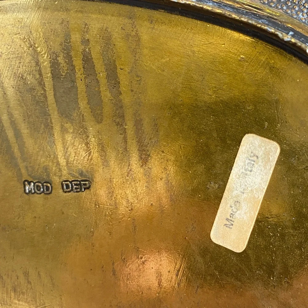 Vintage brass bowl Made in Italy beautiful bowl covered with Mod dep patina